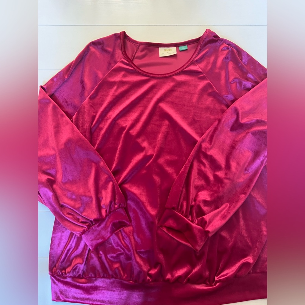Anthropologie velvet shirt